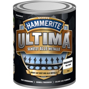 Dose Hammerite Ultima Metallschutzlack, matt, Verkehrsweiß, 750ml. Rostschutz, Grundierung und Lack in einem.