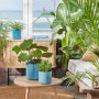 Elho Blumentopf Ocean Collection, Ø 16 cm, atlantikblau, aus recyceltem Meeresabfall.