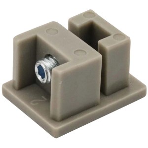 Mydeco Endkappe für Gardinenstange Smart, Edelstahl-Optik, Detailansicht.