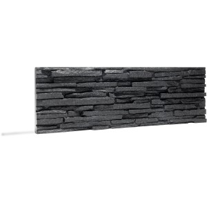 Rebel of Styles Verblender Tasso in Schwarz aus EPS-Schaumstoff, Steinoptik für Innenwände.