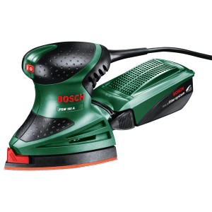 Bosch PSM 160 A Multischleifer: Kompakte Schleifmaschine mit Micro-Filtersystem für Ecken und Flächen.