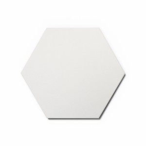 Weißes, hexagonales Akustikpaneel aus Filz, 25x25 cm, 3er-Set.