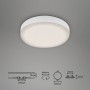 Weißer Briloner LED-Einbaustrahler Plat, 1er-Set, Ø 7,5 cm, neutralweißes Licht.