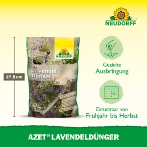 Neudorff Azet Lavendeldünger 750g Packung für prächtige Blüten und erhöhte Widerstandskraft.