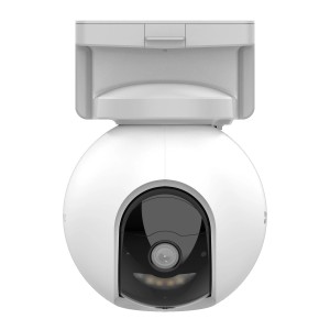 Weiße Ezviz HB8 360° Akku-Kamera mit PV-Panel zur Videoüberwachung.