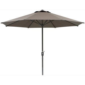 Brauner Schneider Marktschirm Korsika Ø 320 cm mit Kurbelmechanik für Garten und Balkon.