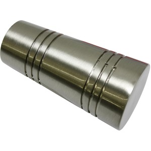 Gardinia Endstück Chicago Apollo, Edelstahloptik, für 20 mm Stangen. Zubehör für Stilgarnituren.