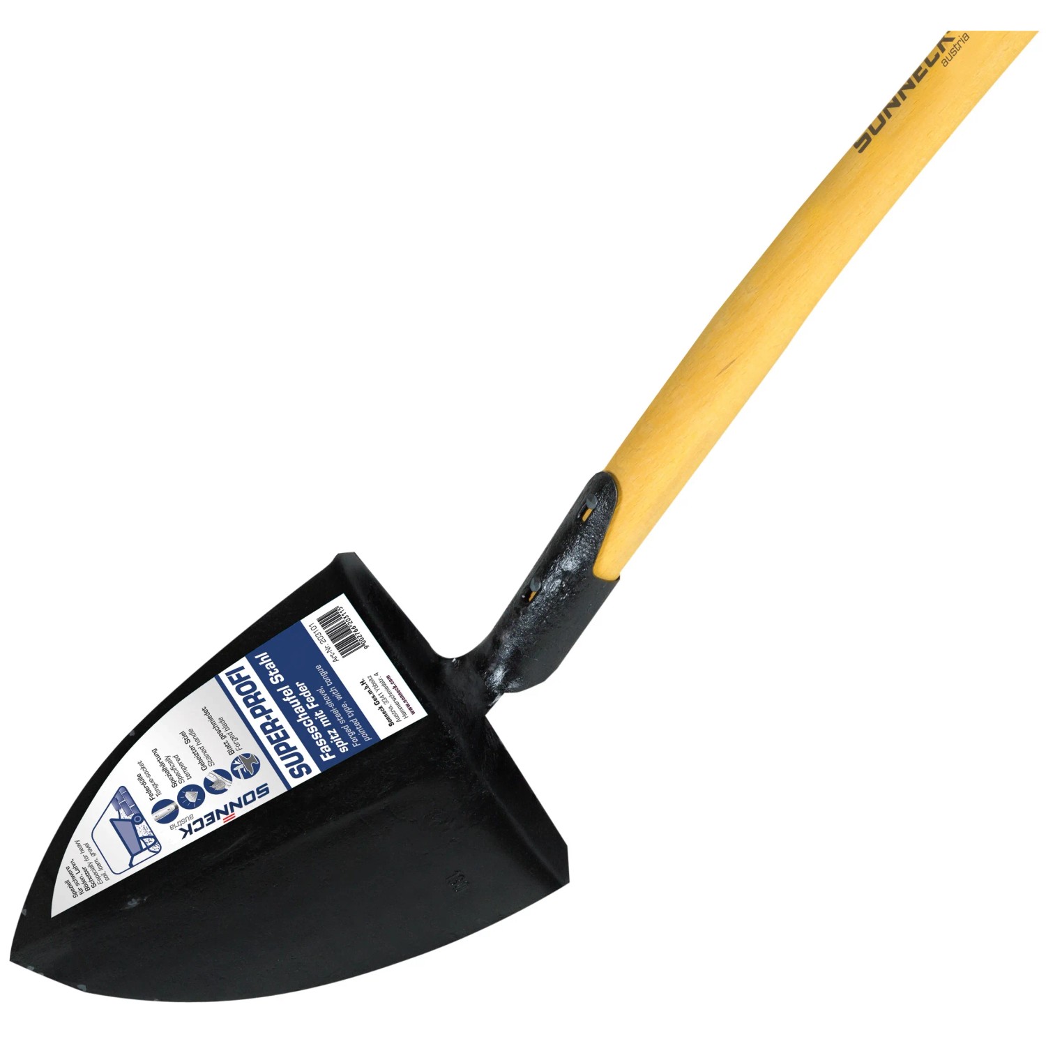 Sonneck Sandschaufel, spitz, mit Holzstiel, ideal für Garten- und Erdarbeiten.