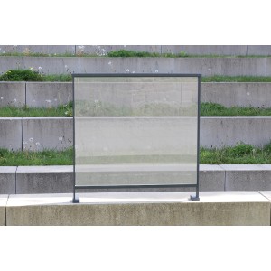 Dieda Linus Glas Füllung VSG, 100x100cm, Anthrazit. Geländer-Element für den Außenbereich.