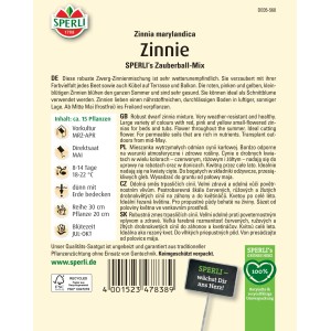 Sperli Zinnie 'Zauberball-Mix' Saatgut: Bunte Zinnien für Beet und Kübel.