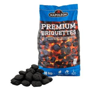 Napoleon Blackstone Grillbriketts, 10 kg Sack Holzkohle Briketts für langanhaltende Hitze.