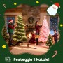 Grüner HOMCOM Weihnachtsbaum (180 cm) aus Kunststoff/Stahl, festlich von Familie dekoriert. Ideal für Weihnachtsdekoration.