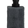 Wenko Seifenspender Villata, anthrazitfarbener Spender aus Polyresin mit schwarzer Pumpe.