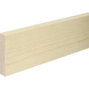 Rohe, astreine Fichte/Kiefer Flachleiste (19x96x2400mm) für Bastelarbeiten.