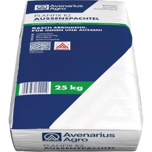 Sack Planfix RZ Grau Außenspachtel, 25 kg, für Ausbesserungen und zum Glätten von Flächen.