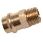 Kirchhoff RG-Übergangsnippel, 12 mm x 21 mm, aus Rotguss mit Muffe und Gewinde.