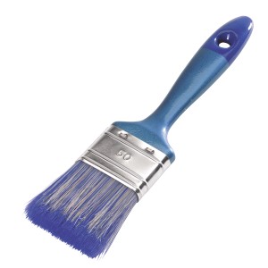 LUX Flachpinsel Classic 50 mm für Lacke, Universal-Pinsel mit blauem Griff.