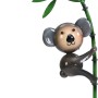 Gartenstecker: Koala Figur klettert an grünem Bambus, 95cm hoch, Gartendeko.