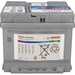 Bosch PowerLine SLI Autobatterie, 44Ah/440A, für zuverlässige Startleistung im Auto.