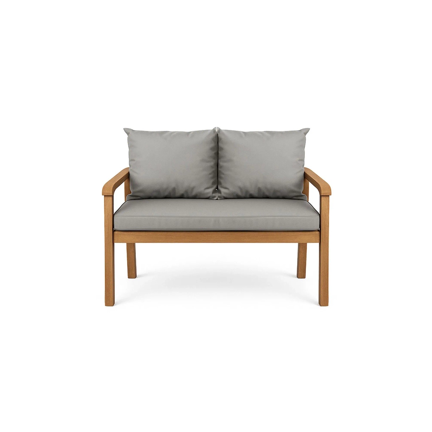 Setgarden Bankkissen-Set, grau, für 2-Sitzer Gartenbank mit Sitz- und Rückenkissen.