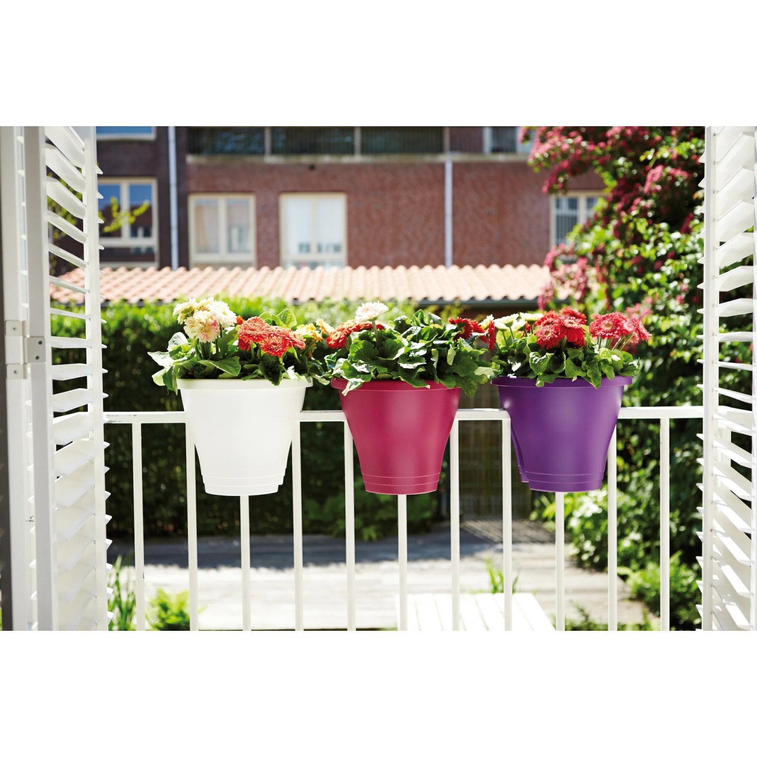Elho Balkontopf Corsica Flower Bridge Ø 30 cm weiß kaufen bei OBI