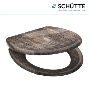 Schütte WC-Sitz Old Wood mit Absenkautomatik und Schnellverschluss.