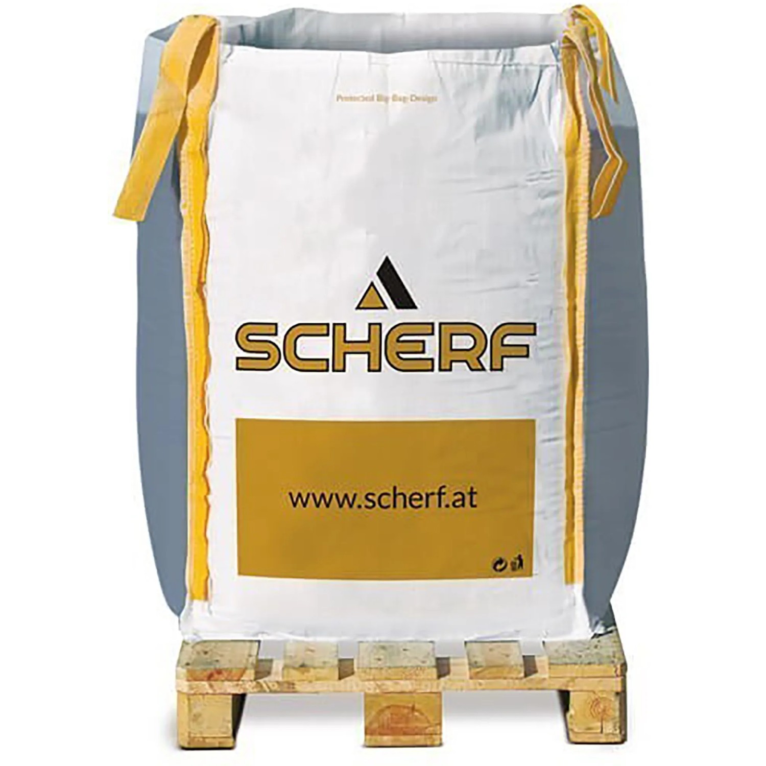 Big-Bag Scherf Kohlensaurer Kalkdünger (800 kg) auf Palette. Gartendünger zur Bodenverbesserung.