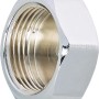 Verchromte Messing Gewinde-Kappe 24,1 mm (Rp 3/4) für Gewindefittings.