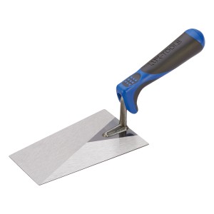 LUX Stuckateurkelle Comfort, 140mm, mit blau-schwarzem 2-Komponenten Griff.