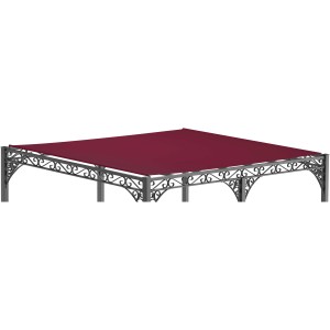 Eleo Sonnensegel 400 cm x 300 cm für Pergola Sardegna/Sicilia Weinrot