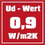 Ud-Wert 0,9 W/m²K für Stahl-Nebeneingangstür