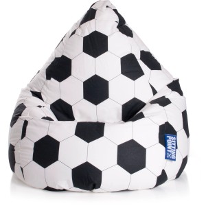 Sitting Point Sitzsack BeanBag 220 l Schwarz-Weiß Fußball-Muster