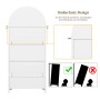 okwish Aufbewahrungsschrank mit Schubladen Türen Regal Wohnzimmer 70x35x180cm Weiß_6