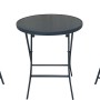 3-teiliges Balkon-Set Rivadavia in Anthrazit mit Klapptisch und 2 Klappstühlen.