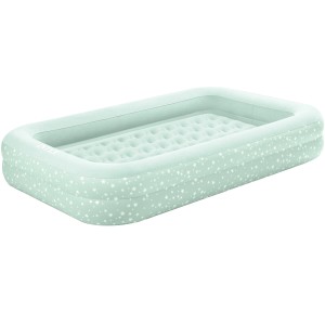 Intex Kinder-Reisebett, mintgrün mit Sternen, 168x107x25 cm, ideal für Camping und Reisen.