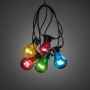 Konstsmide LED-Lichterkette mit 5 bunten Leuchtmitteln, batteriebetrieben für den Außenbereich.