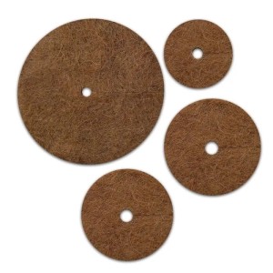 KARAT Mulchscheiben Kokos Pflanzenschutzmatte Winterschutz Kokosfaser 1 Stück Ø 20 cm
