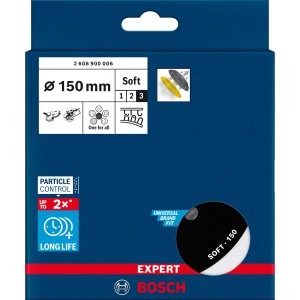 Bosch Expert Multiloch Stützteller, Ø 150mm, Soft, für Exzenterschleifer.
