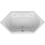 Ottofond Whirlpool Corsica Komfort, 200x100 cm, weiße Eck-Badewanne mit Massagedüsen.