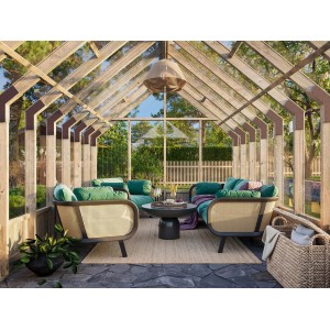 Palmako Gewächshaus Emilia 13 Grau 13,8 m²