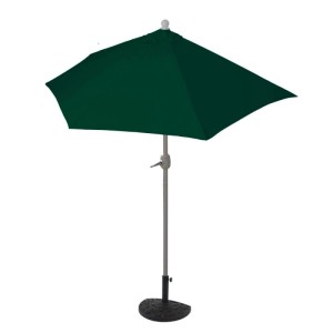 Halbrund Sonnenschirm Lorca, 270 cm, grün, mit Ständer. Ideal für Balkon und Terrasse.