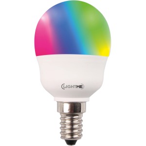 Lightme LED-Leuchtmittel E14 Tropfenform, mehrfarbig. Dimmbare LED Lampe für stimmungsvolles Licht.