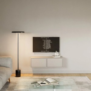 Selsey TV-Hängeboard Framme Kaschmirgrau, wandmontiert unter TV. Modernes Design mit zwei grifflosen Klappen.