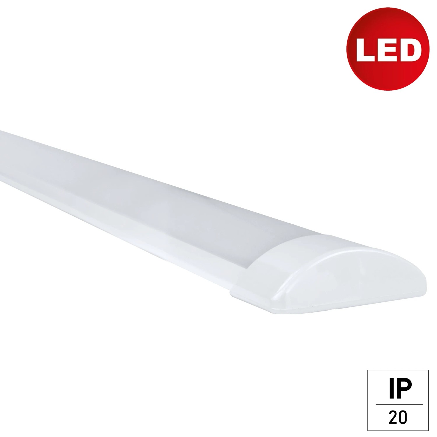 Weiße E2 Elektro LED-Lichtleiste Flat S, 10W, für Unterbau, Wand oder Decke.