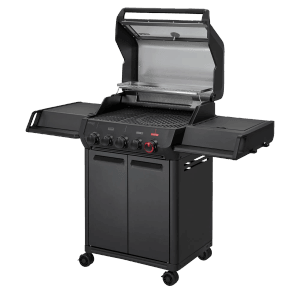 Enders Gasgrill Monroe Pro 3 SIKR Turbo Shadow mit Seitenkocher und Sear Grate.