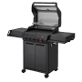 Enders Gasgrill Monroe Pro 3 SIKR Turbo Shadow mit Seitenkocher und Sear Grate.