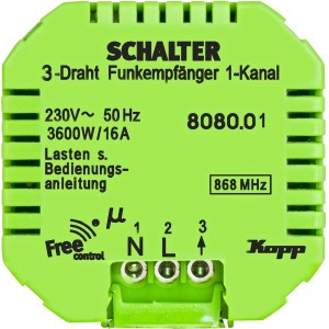 Kopp Funk-Empfänger 1 Kanal/3-Draht