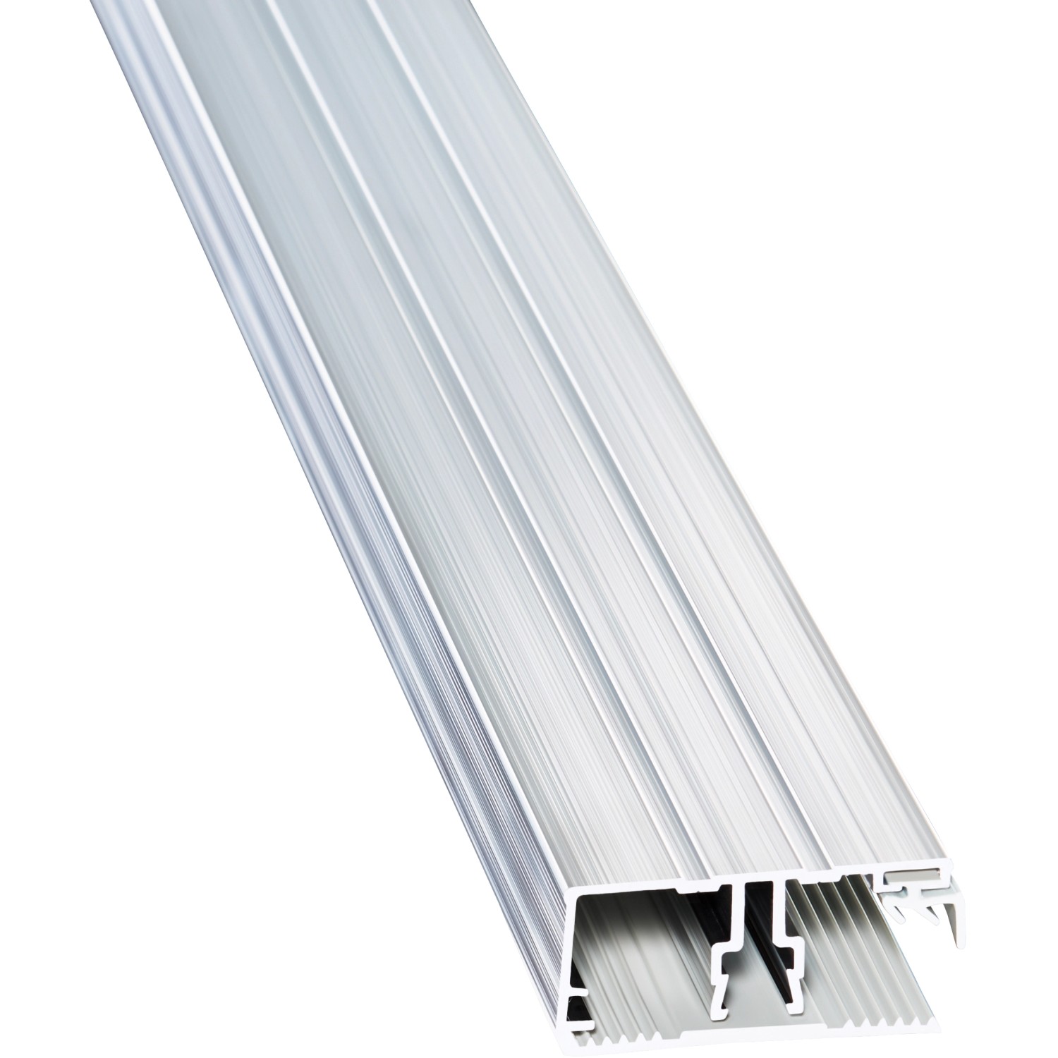 Aluminium-Randprofil, 2 m lang, für 16 mm Hohlkammerplatten im Kunststoffbedachung-Bereich.