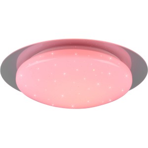 Weiße Trio LED-Deckenleuchte Frodeno mit Starlight-Effekt, geeignet für Bad und Wohnraum.