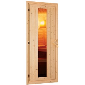 Karibu Türpaket Sauna Holztür mit Isolierglas 68 mm 655 * 1750 mm